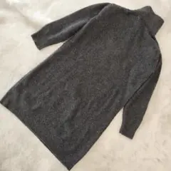 UNIQLO スフレヤーンワンピース ダークグレー サイズS