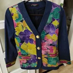 美品レオナールシルクジャケット