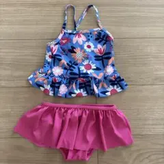 【値下げ】CHINO KIDS 花柄セパレート水着 90