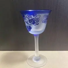 北島雅子氏作 彫刻硝子 撫子酒器 セット