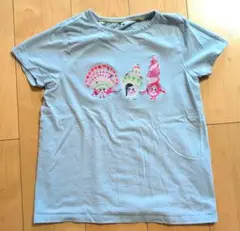 Boden ライトブルー 貝がらTシャツ 11-12歳