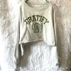 GRATIFY クロップドスウェット Mサイズ