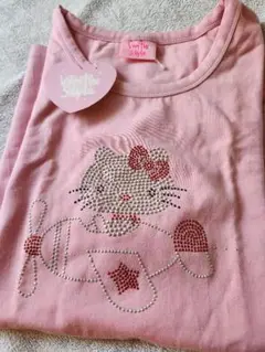 最終⭐新品未使用♪ハローキティ ストーン付 Tシャツ ピンク色…レア商品