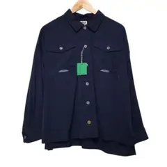 新品未使用　FRAPBOIS フラボア　ツイストツイルCPOシャツ　ネイビー
