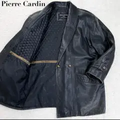 ピエールカルダン Pierre Cardin レザージャケット 黒 L メンズ