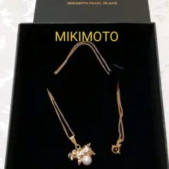ミキモト 新品未使用パール付きゴールドネックレスMIKIMOTOクリスマスギフト