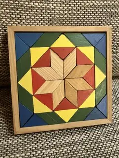 モザイクパズル 木枠付き 木製 知育 タングラム アート 図形 ①