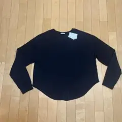 SALONIA ブラック 長袖 クロップド丈 M