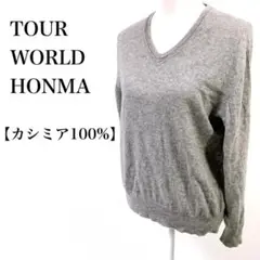 【美品】本間ゴルフ カシミヤ100％セーター Lサイズ タートルネックセーター 大きいサイズ メンズ 安い ゴルフ
