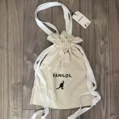 【新品 タグ付】 KANGOL カンゴールキャンバス巾着トートバッグ　ホワイト