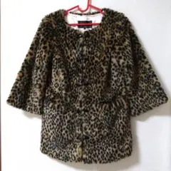 【美品】SmackyGlam フェイクファー コート ヒョウ柄 レオパード