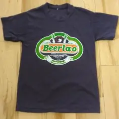 ビアラオ Beerlao ロゴ Tシャツ 紺