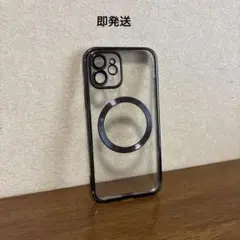 【即発送】iPhone12対応 MagSafe対応 クリアソフトケース ブラック
