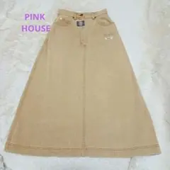 PINK HOUSE ロングスカート ベージュ デニム レディース