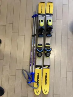 子供用スキー板107cm、ストーク82cm