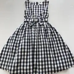 ポンポネット　ワンピース　チェック柄　140