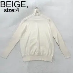 美品 BEIGE, ベイジ　タートルネック　ニット　セーター　スリット　4