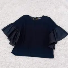 trois♡サーフニットフレアスリーブカットソー