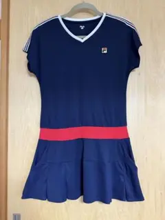 美品　FILA テニスウェア L サイズ ネイビー/レッド　ワンピース