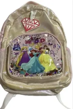 美品】　プリンセス　ディズニー　リュック　キッズ　ゴールド