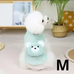 犬服ドッグウェア★背中ベア★グリーン★M