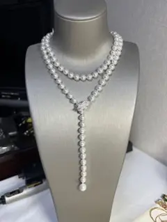 A6265 ロング　真珠　ネックレス 　貝パール