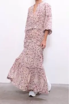 極美品 ISABEL MARANT ETOILE フラワーティアードワンピース
