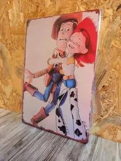 ブリキ看板　ウッディとジェシー 　トイ・ストーリー