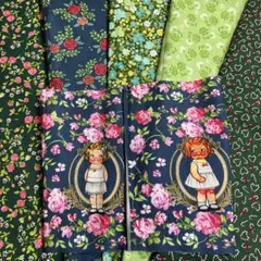 USAコットン　ビンテージ　花柄　パネルセット　　　　チェルシー柄