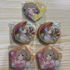 デレマス　シンデレラガールズ 佐藤心　ハート型　缶バッジ　5点セット