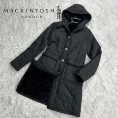 【美品】マッキントッシュ キルティング ボアコート ロングコート ブラック 黒