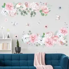 ウォールステッカー DIY 花 フラワー 初夏 爽やか 鮮やか お洒落 模様替え