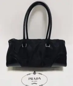 極美品■PRADA プラダ ショルダーバッグ トートバッグ ナイロン レザー