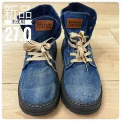 【新品】デニムブーツ 43サイズ 厚底 ユニセックス