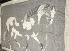 大幅値下げ中!)エルメス 絶盤 馬柄 大判ショール HERMES