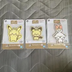 ポケピース　1番くじ　ワッペンチャーム　ピカチュウ　ピチュ　ヒバニー