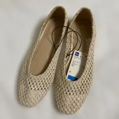 【未使用タグ付き】 GU ストローバレエシューズ Sサイズ