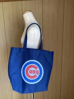 MLB CUBS シカゴカブスメジャートートバッグ 紺キャンバスエコバッグ大容量