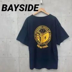 BAYSIDE ベイサイド USA製 NYアメリカ労働組合 メンズ 2XL 紺