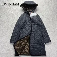 【新品タグ付き】ラベンハム ブランドン キルティング ロング 裏ボア 黒 36