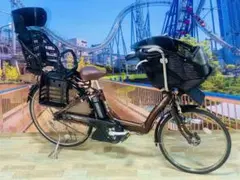○❷4389 長生きバッテリー6.6A 26インチ 子供乗せ電動自転車 3人乗り