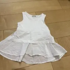 ブランシェス ホワイト フレアノースリーブ　100cm