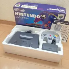 【フルメンテナンス】ニンテンドー64 本体 コントローラー グレー 化粧箱 c