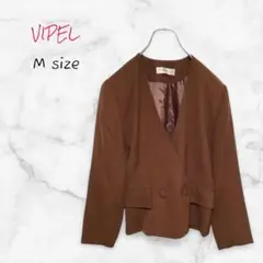 VIPEL ジャケット ダブルブレスト ブラウン Mサイズ 送料無料