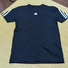 adidas 黒 Tシャツ 160cm ストライプ