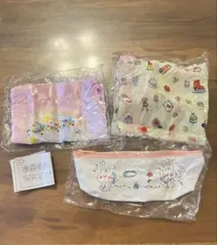 匿名配送　水森亜土　ポーチ&バッグコレクション　3種セット