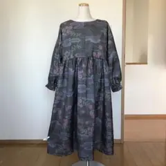 ハンドメイド/着物リメイク チュニック・ワンピース- 大島2