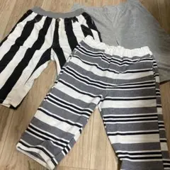 ストライプ柄 半ズボン 3点セット 160