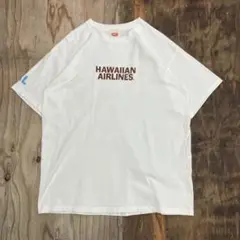 ハワイアン航空 Tシャツ ホワイト 企業 HAL バックプリント 飛行機