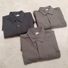 SPU/スプ シャツ 3着 セット【L】ダークグレー カーキ メンズ トップス